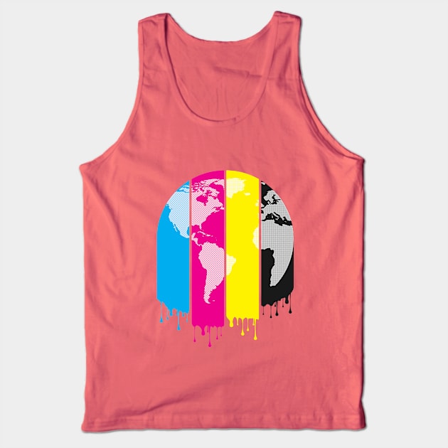 4 Colors Paint Our World Tank Top by chunkydesign